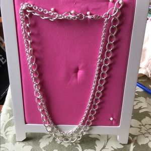 Stella & Dot chain necklaces - gold and silver